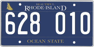 RI license plate 628010
