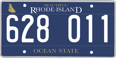 RI license plate 628011