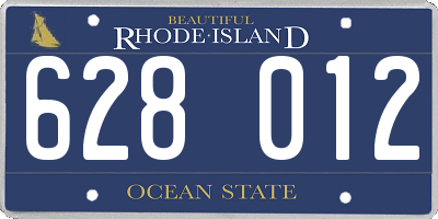 RI license plate 628012