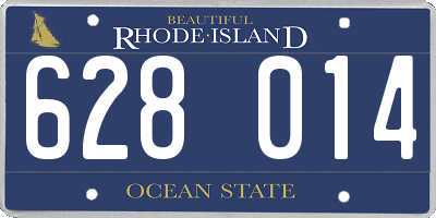 RI license plate 628014