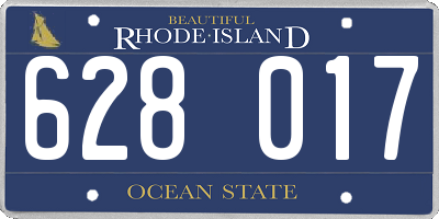 RI license plate 628017