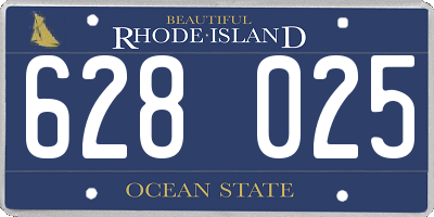 RI license plate 628025