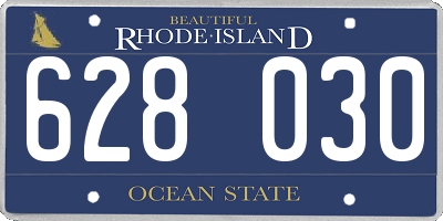 RI license plate 628030