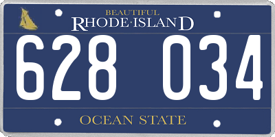 RI license plate 628034