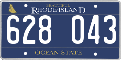 RI license plate 628043