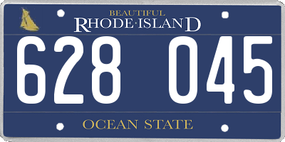 RI license plate 628045