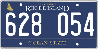 RI license plate 628054