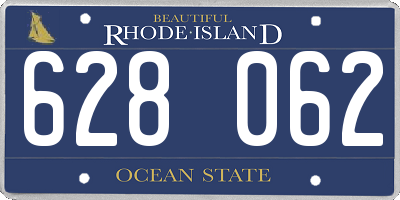 RI license plate 628062
