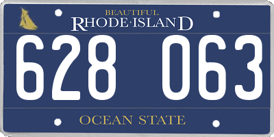 RI license plate 628063