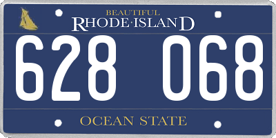 RI license plate 628068