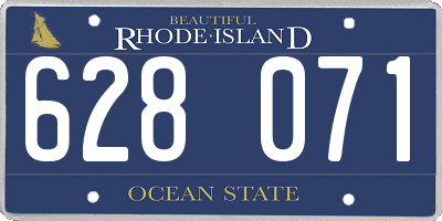RI license plate 628071