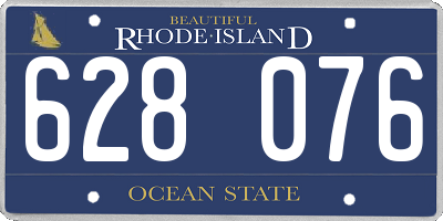 RI license plate 628076