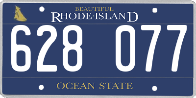 RI license plate 628077