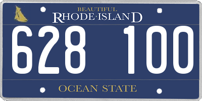 RI license plate 628100