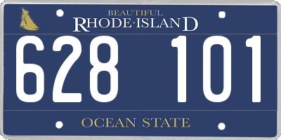 RI license plate 628101