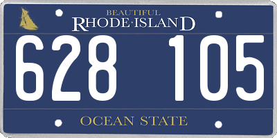 RI license plate 628105