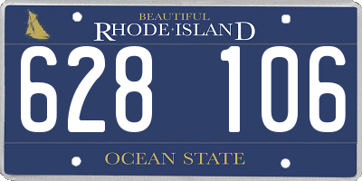 RI license plate 628106
