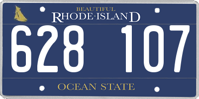 RI license plate 628107