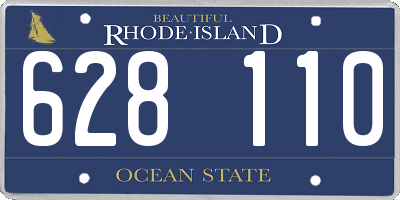 RI license plate 628110