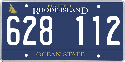 RI license plate 628112