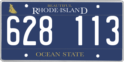 RI license plate 628113