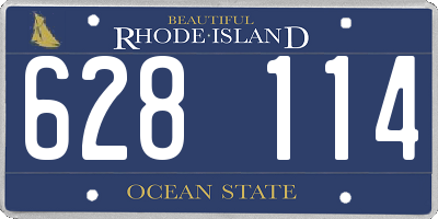 RI license plate 628114