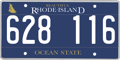 RI license plate 628116