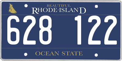 RI license plate 628122