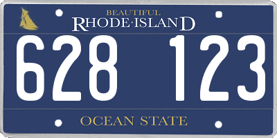 RI license plate 628123