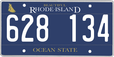RI license plate 628134