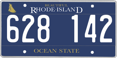 RI license plate 628142