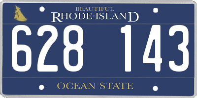 RI license plate 628143