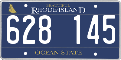 RI license plate 628145
