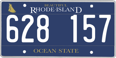 RI license plate 628157