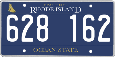RI license plate 628162