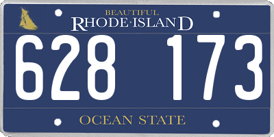 RI license plate 628173