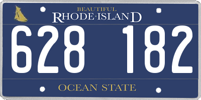 RI license plate 628182