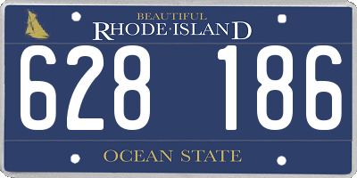 RI license plate 628186