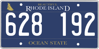 RI license plate 628192