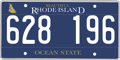 RI license plate 628196