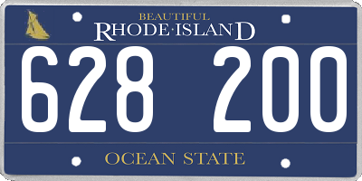RI license plate 628200