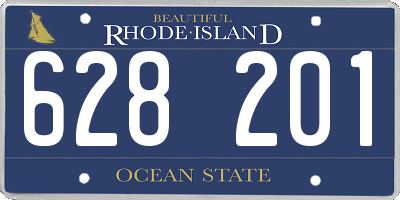 RI license plate 628201