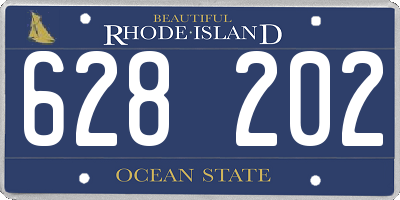 RI license plate 628202