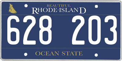 RI license plate 628203