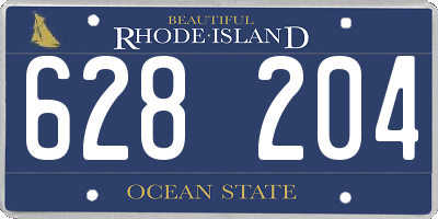 RI license plate 628204