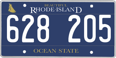 RI license plate 628205