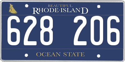 RI license plate 628206