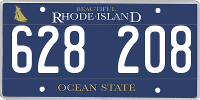 RI license plate 628208