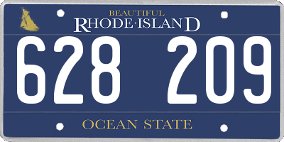 RI license plate 628209