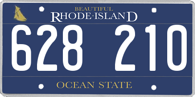 RI license plate 628210
